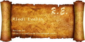 Riedl Evelin névjegykártya
